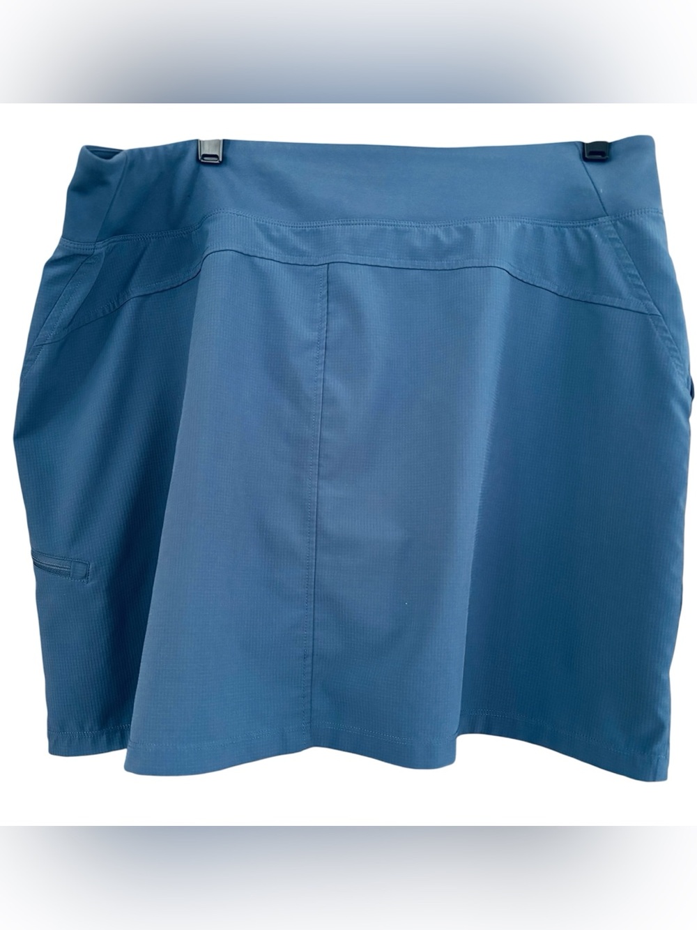 Orvis Active Skort Blue Zip Pocket Athletic Golf Travel Skirt XL EUC - Picture 4 of 6